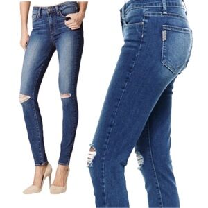 Paige Jeans Verdugo Ankle Jeans Distressed Cropped Dark Wash